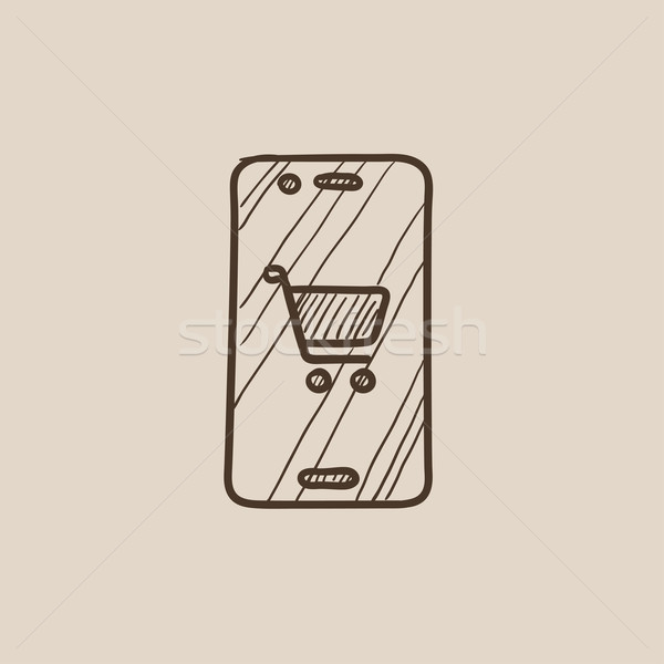Online shopping sketch icon. Stock photo © RAStudio