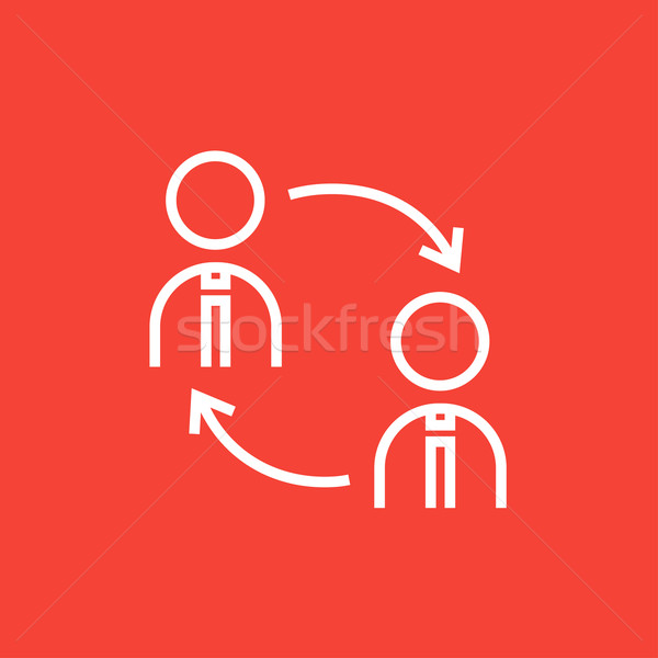 Staff turnover line icon. Stock photo © RAStudio