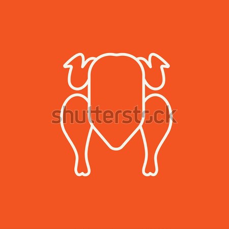 Raw chicken line icon. Stock photo © RAStudio