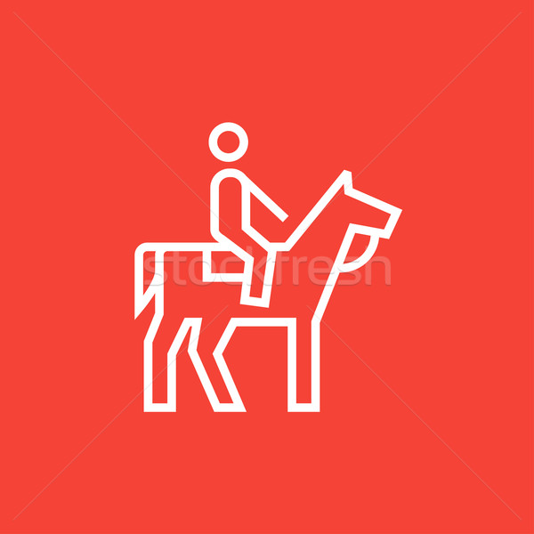 Horse riding line icon. Stock photo © RAStudio
