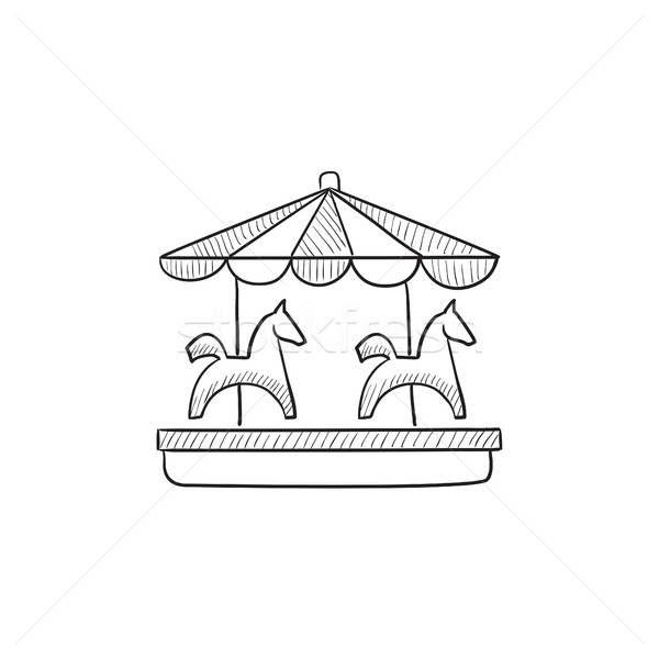 Merry-go-round sketch icon. Stock photo © RAStudio