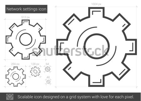 Network settings line icon. Stock photo © RAStudio