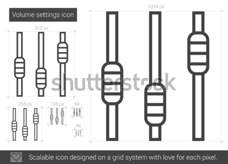 ボリューム 行 アイコン ベクトル 孤立した ストックフォト © RAStudio