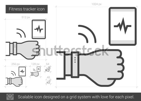 Fitness tracker line icon. Stock photo © RAStudio