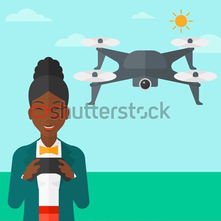 Man flying drone vector illustration. Stock photo © RAStudio