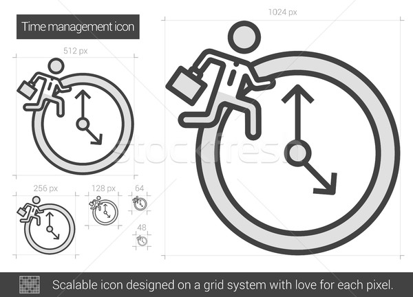 Time managment line icon. Stock photo © RAStudio