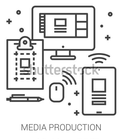 Media production line infographic. Stock photo © RAStudio