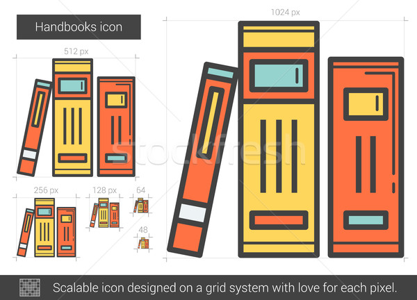 Linie icoană vector izolat alb Imagine de stoc © RAStudio