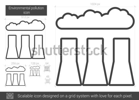 Environmental pollution line icon. Stock photo © RAStudio