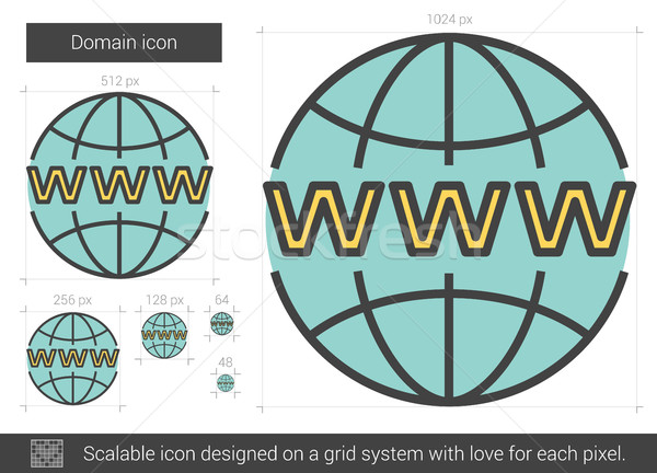 Domain line icon. Stock photo © RAStudio