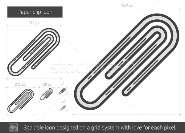 Paper clip line icon. Stock photo © RAStudio