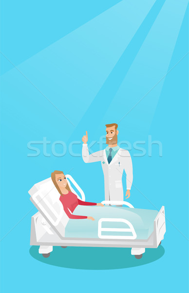 Doctor visiting a patient vector illustration. Stock photo © RAStudio