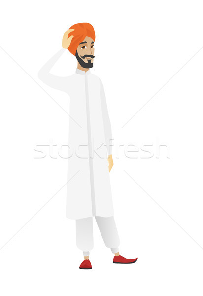 Young hindu businessman scratching his head Stock photo © RAStudio