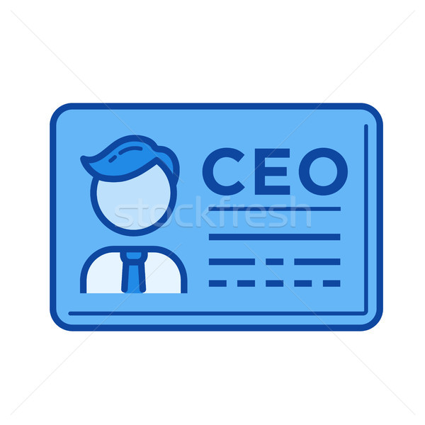 CEO business card line icon. Stock photo © RAStudio