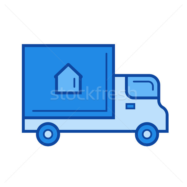 Delivery van line icon. Stock photo © RAStudio