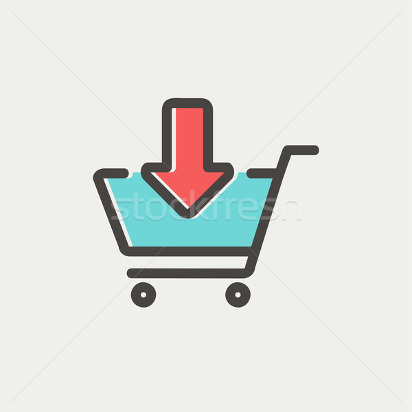Remove from shopping cart thin line icon Stock photo © RAStudio