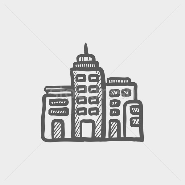 Condominium building sketch icon Stock photo © RAStudio