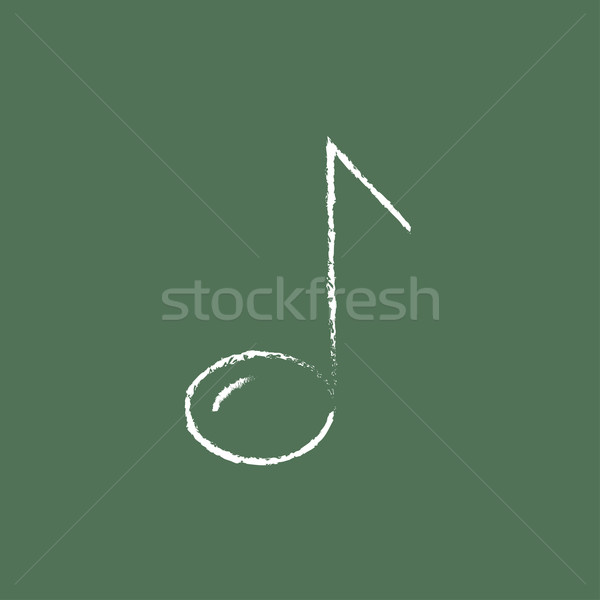 Music note icon drawn in chalk. Stock photo © RAStudio
