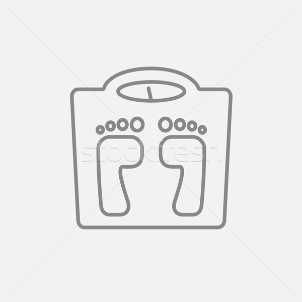 Weighing scale line icon. Stock photo © RAStudio