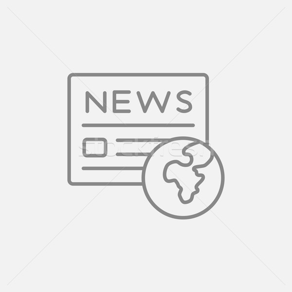 International newspaper line icon. Stock photo © RAStudio