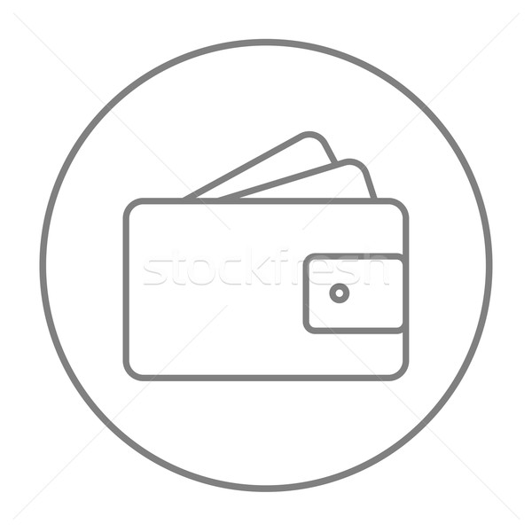 Wallet with money line icon. Stock photo © RAStudio