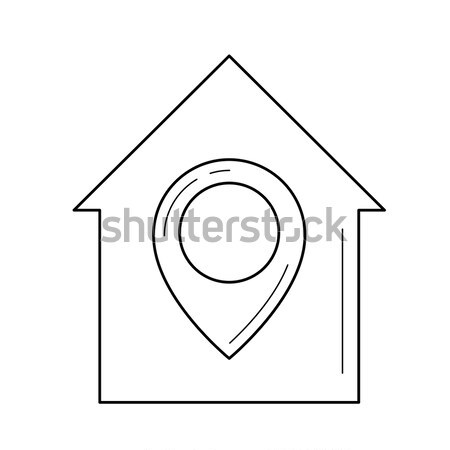 House with pointer line icon. Stock photo © RAStudio
