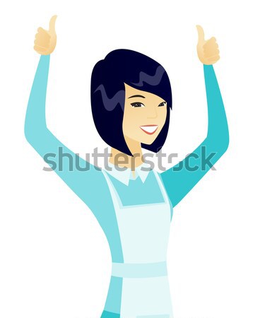 Man sitting with crossed legs and raised hands up. Stock photo © RAStudio
