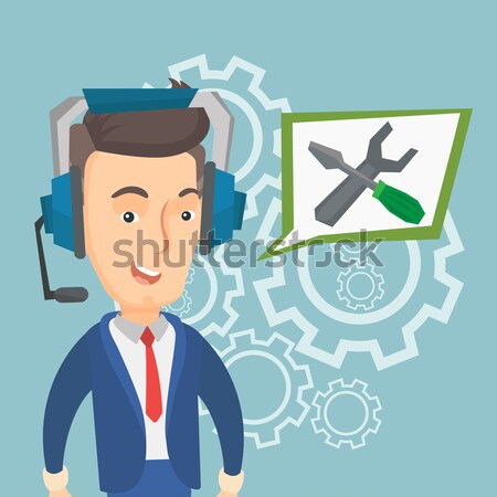 Technical support operator vector illustration. Stock photo © RAStudio