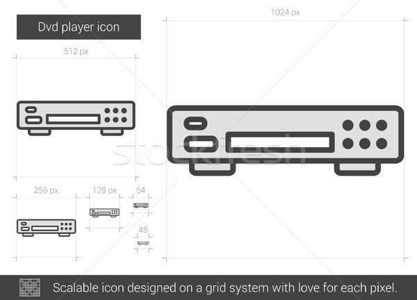 Dvd player line icon. Stock photo © RAStudio