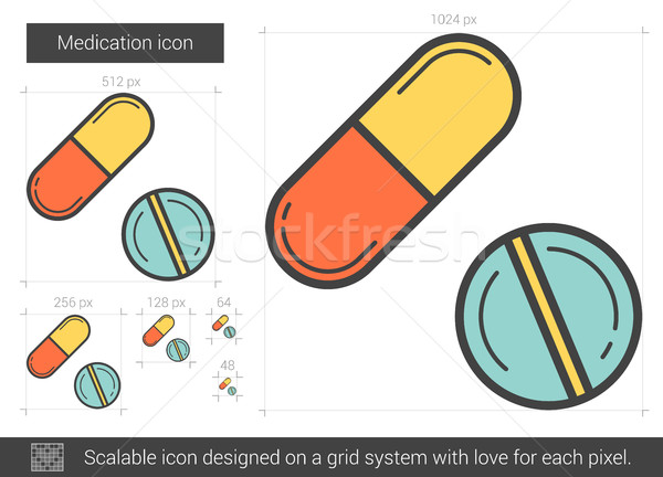 Medication line icon. Stock photo © RAStudio