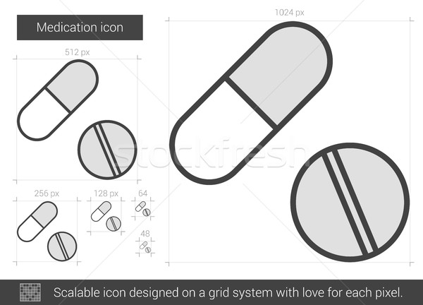 Medication line icon. Stock photo © RAStudio