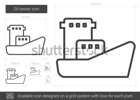 Oil tanker line icon. Stock photo © RAStudio