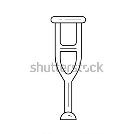 Crutch line icon. Stock photo © RAStudio