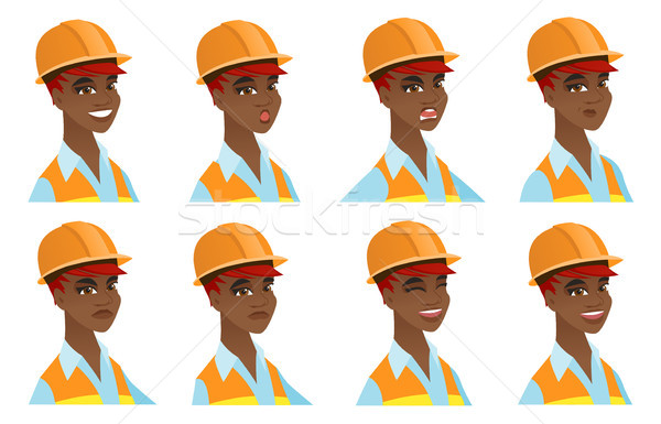 Vector set of builder characters. Stock photo © RAStudio