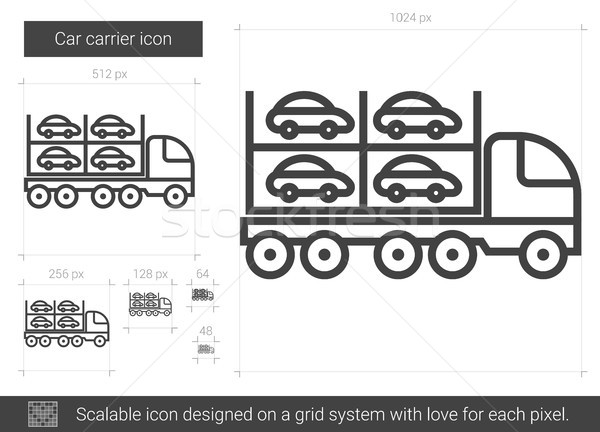 Car carrier line icon. Stock photo © RAStudio