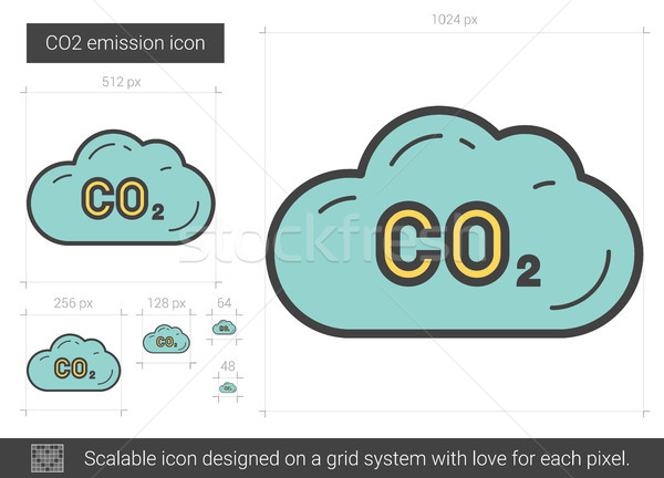 CO2 emission line icon. Stock photo © RAStudio