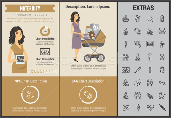Maternidad infografía plantilla elementos iconos personalizable Foto stock © RAStudio