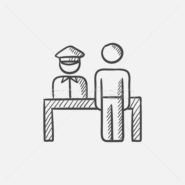 Airport security  sketch icon. Stock photo © RAStudio