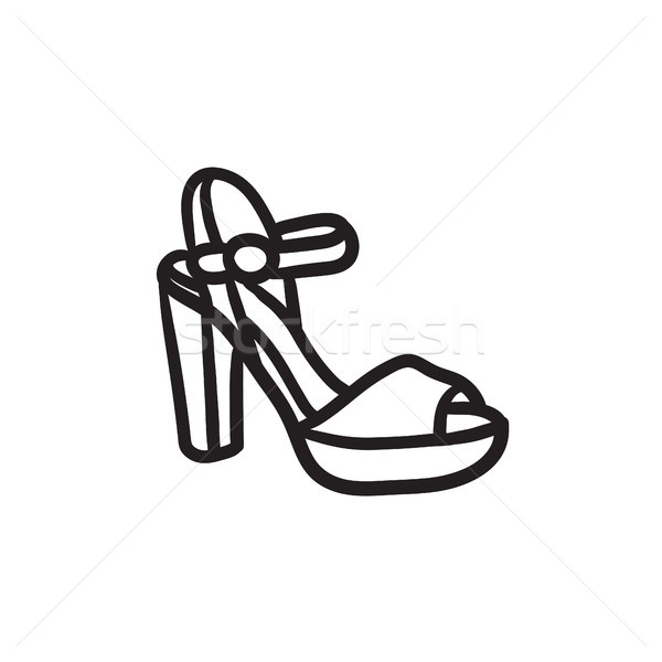 High-heeled sandal sketch icon. Stock photo © RAStudio