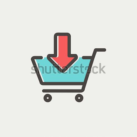 Remove from shopping cart thin line icon Stock photo © RAStudio