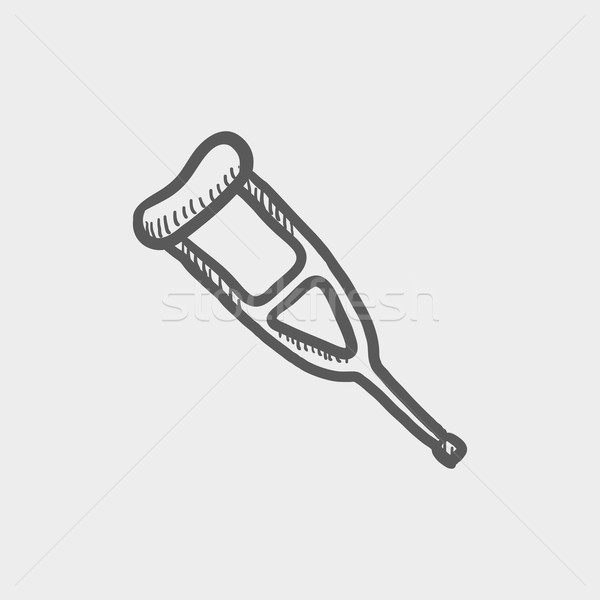 Crutch sketch icon Stock photo © RAStudio