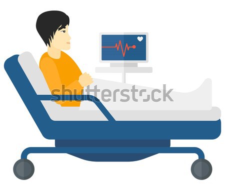 Patient lying in bed. Stock photo © RAStudio