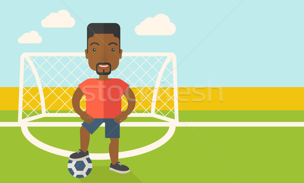 Football player with ball. Stock photo © RAStudio