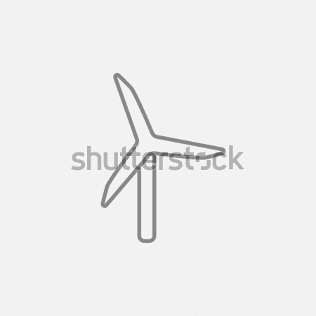 Moinho de vento linha ícone teia móvel infográficos Foto stock © RAStudio