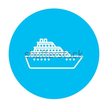 Cruiseschip lijn icon web mobiele infographics Stockfoto © RAStudio