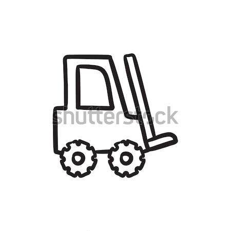 Forklift line icon. Stock photo © RAStudio