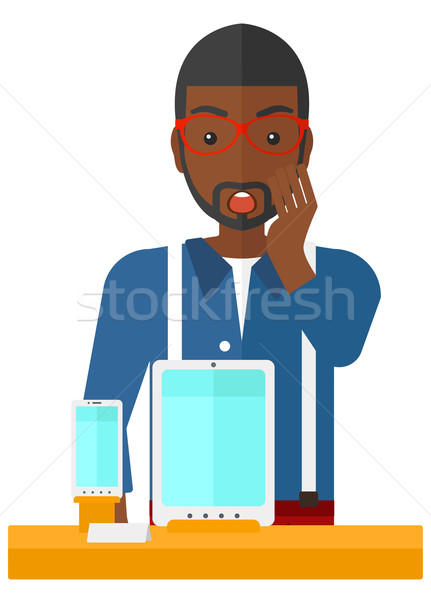 Man looking at shop window. Stock photo © RAStudio