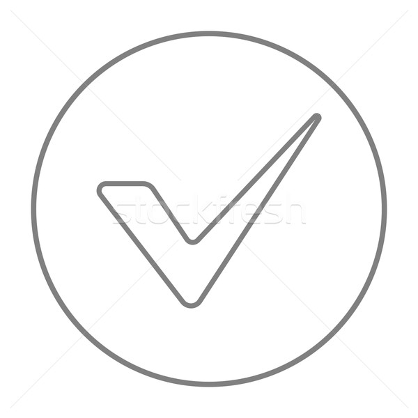 Tick line icon. Stock photo © RAStudio
