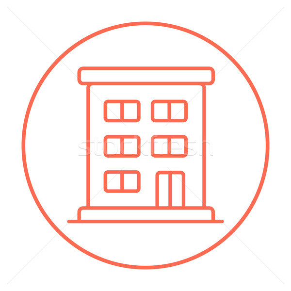 Residential buildings line icon. Stock photo © RAStudio