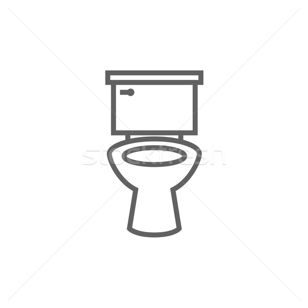 Toilette Schüssel line Symbol Ecken Web Stock foto © RAStudio